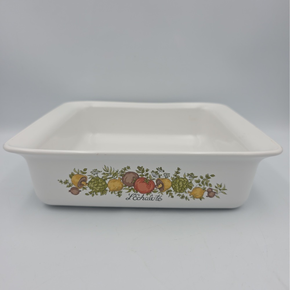 Corning Ware Vintage P-322 Spice of Life L'Echalote Casserole Dish 8x8x2 Square